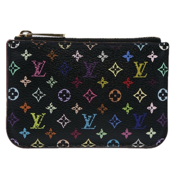 LOUIS VUITTON Multicolor Pochette Cles NM Coin Purse Black M60279 LV Auth 62586 - Picture 13 of 16